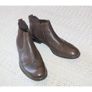 John Varvatos Chelsea Brown Leather Men Ankle boots Size 10M Made in US slip on